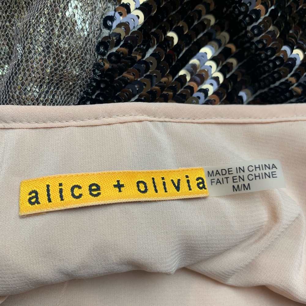 Alice + Olivia | sequin tank colorblock dress - Picture 7 of 8